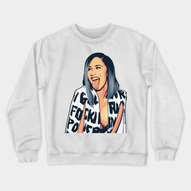 Cardi B Crewneck Sweatshirt by bikonatics